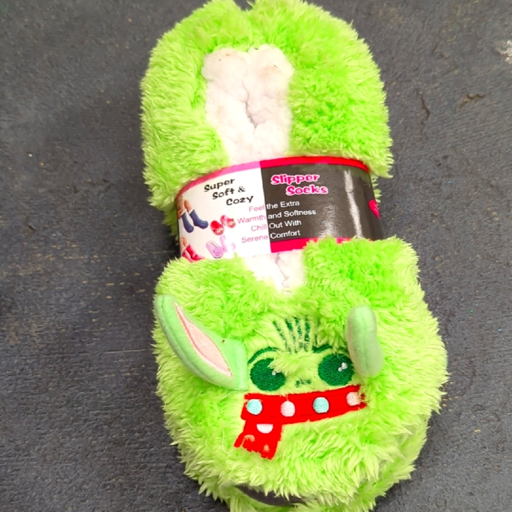 Super Soft Green Slipper Socks